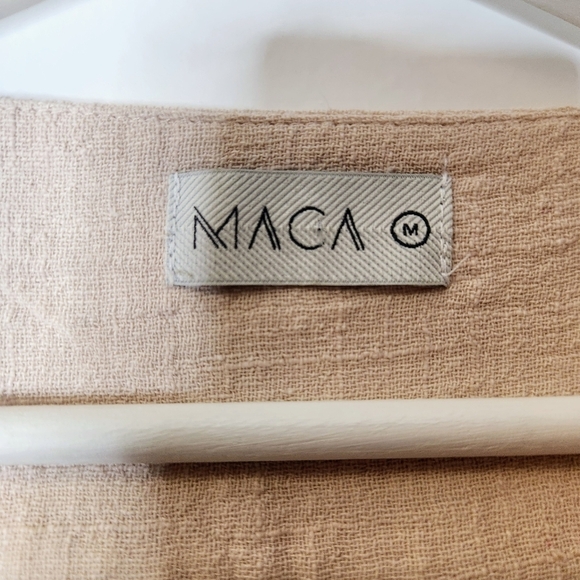 MACA EMBROIDERED MULTICOLORED GAUGE CREAM TOP M - Picture 11 of 16